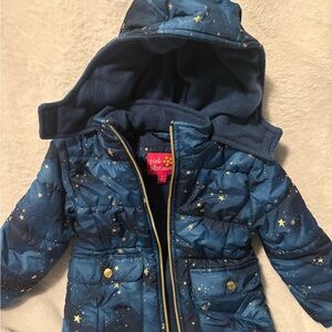 Pink Platinum Navy Starry Hooded Jacket